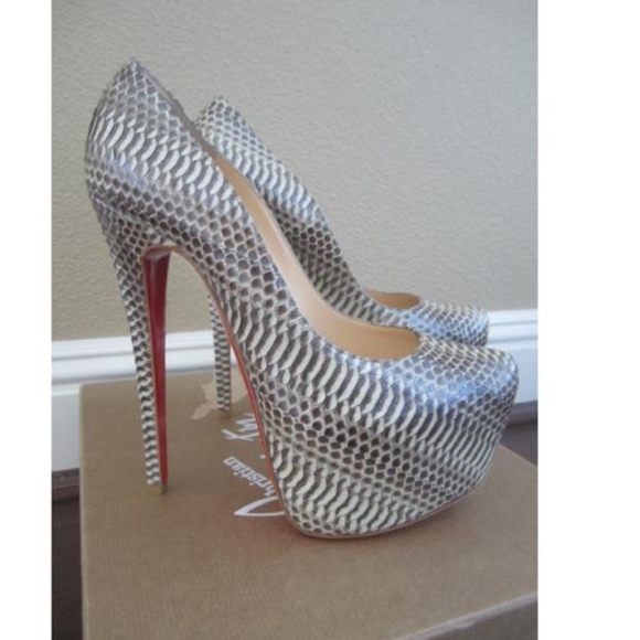 Louboutin Python Daffodile Platform Pumps - Picture 6 of 8